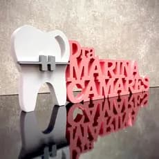 Placa de Mesa Personalizada Nome Decoração Dentista Odontologia Pvc - Variações