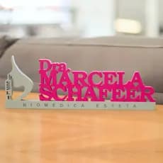 Placa de Mesa Personalizado Nome Biomédico Estética Profissão Decoração Pvc