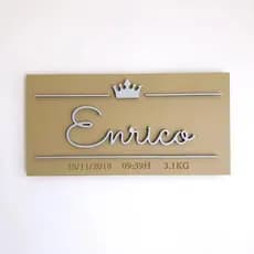 Placa Porta Maternidade Personalizada Bebê Quarto Infantil