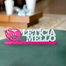 Placa de Mesa Personalizado Veterinário Decoração Profissão Estudante Medicina Pvc