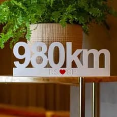 Placa Decorativa Namoro A Distância Quilômetros Casal Amor Namorados