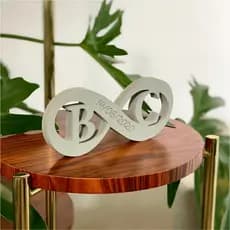 Placa Infinito Amor Personalizada Com Iniciais Data Presentes Namorados 25 cm Promoção