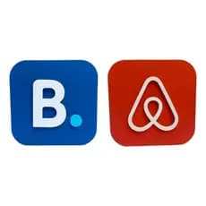 Kit 2 Ícones De Decoração Airbnb E Booking Turismo E Hotel