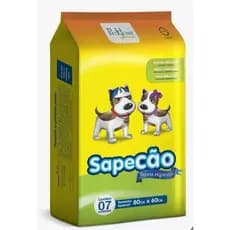 Kit 2 Pacotes Tapete Higiênico Sapecão 80x60cm com 7 Unidades Cada para Cães e Pets