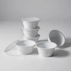 Pote Plástico Branco com Tampa para Molho 30ml G-695