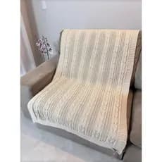 Manta de Tricot para Cama e Sofá Decoração 100% Algodão Modelo MILANO