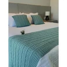 Kit Peseira Para Cama Casal Queen King + Capa Almofada Luxo Manta Tricô Sofá Sala Decorativa Luxo FI