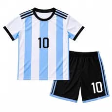 Conjunto Infantil Argentina Bordado Camisa e Bermuda | Dia das Crianças | Envio Rápido