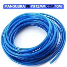 10 Metros Mangueira de Ar Pneumática 12mm x 10m - Tubo Flexível PU