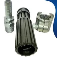 Kit esguicho de alta pressão hidraflux esguicho 2,2mm espigão e braçadeira de 1/2"
