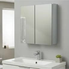 Espelho 60cm para Banheiro MDF 15mm- Armário 2 Portas - MONTADO