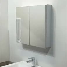 Armário 70cm Aéreo Banheiro Com Espelho Com Fundo - MONTADO