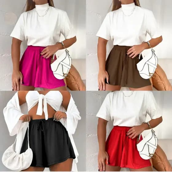 Shorts Godê Feminino Soltinho P ao G1 Verão
