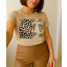 Blusa Feminina Estilosa T -Shirt Dia a Dia Confortável