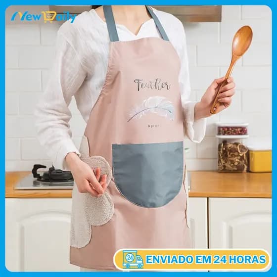 Avental De Cozinha Impermeavel Prova d'água Com Bolso e Pano de secar mão Para Cozinha Limpeza BC-49