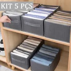 Organizador De Gavetas De Jeans Dobráveis/Roupas De Compartimento De Malha Economia De Espaço Em Casa ND-06