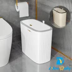 15L Lixeira grande com tampa de Click pressão, ideal para uso em cozinhas, salas e banheiros. LP-51-BC