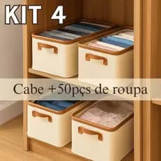 KIT Organizadores de Calça Jeans/Camiseta/Roupas Arrumados Caixa Dobrável OG-18-ND/OG-19-ND
