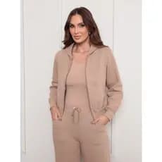 Conjunto feminino de calça pantalona esportiva casual