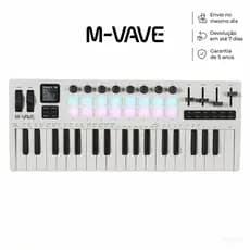 M-VAVE SMK-37 Pro Novo teclado MIDI sem fios Estação de trabalho sintetizador tudo-em-um | 37 teclas sensíveis 16 pads