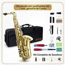 VEDO Saxofone alto em Mi, cobre, bronze antigo, laca, nível profissional, iniciantes e estudantes, laca dourada antiderr