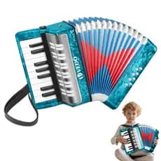 Acordeão de piano VEDO para iniciantes, 17 teclas e 8 notas graves, com alça ajustável; instrumento ideal para adultos