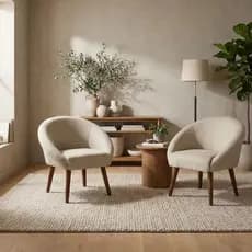 Kit 2 Poltronas Decorativa para Recepção Comercial Tecido Veludo Confortável Pés de Madeira