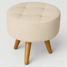 Puff Decor para Recepção Sala de Espera Resistente Confortável Pés de Madeira