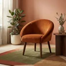 Poltrona Decor para Recepção Tecido Veludo Macia Pés de Madeira Resistente