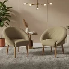 Kit 2 Poltronas para Escritório Decorativa Cadeira Sala de Espera Confortável Recepção Sala de Estar