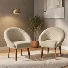 Kit 2 Poltronas para Escritório Ibiza Decorativa Cadeira Sala de estar Estofada Resistente Recepção