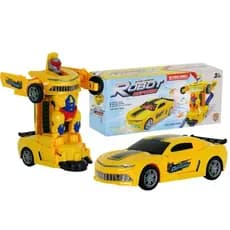 Carrinho Transformers Vira Robô Camaro Luz Som Bate Volta