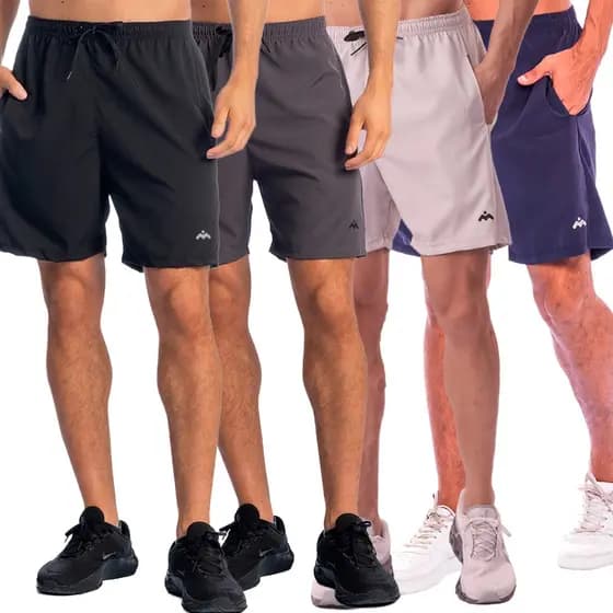 Bermuda Academia Elastic Tactel Elastano Masculino Secagem Rápida Hidrolight ST9-A