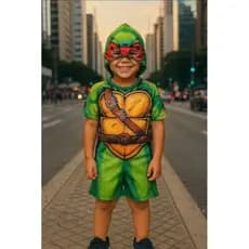 Fantasia Infantil Tartarugas Ninjas Turtle o Filme