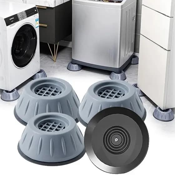 Suporte Pé Máquina de Lavar Roupas Nivelador Lavar Kit 4 Peças Suporte Anti Vibração Almofada Amortecedor De Borracha Pezinho