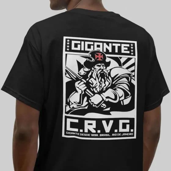 Camiseta Vasco Da Gama Streetwear Gigante Da Colina CRVG 1898 Torcedor Cores 100% Algodão