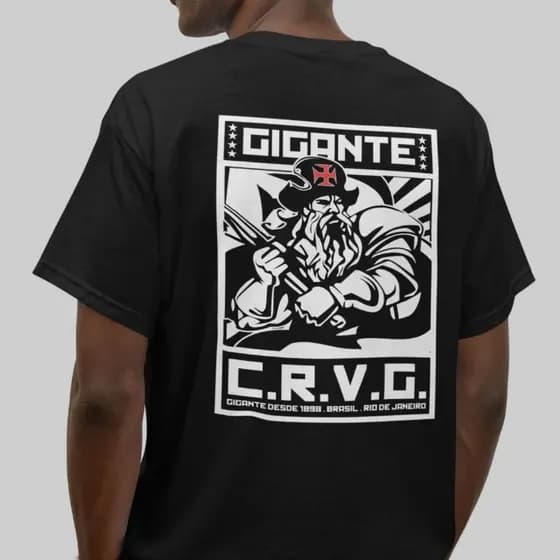Camiseta Vasco Da Gama Time Torcida Gigante Da Colina CRVG 1898 Torcedor 100% Algodão