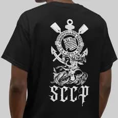 Camiseta Corinthians SCCP Cavaleiro Time Futebol 100% Algodão Casual