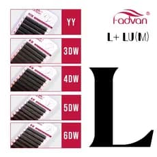 Fadvan Lashes Lm curl YY 3D 4D 5D 6D Fox Extensão De Cílios De Volume Brasileiro Com Comprimento Misto
