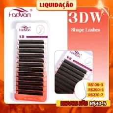 FADVAN Cílios 3DW Forma Profissional Volume Brasileiro Natural Macio Extensão De Vison Falso