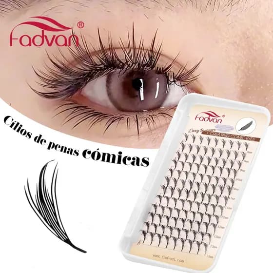 Cílios Cômicos FADVAN Novo Estilo Extensão De Material De Veneno Falso Macios