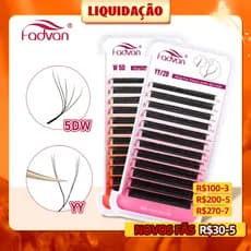 FADVAN Novo Upgrade 5D W Pestanas 0.07 C/D Extensões De Visual Com YY Cílios