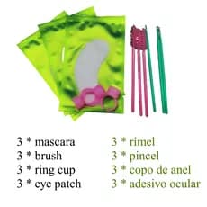 Fadvan Lashes Tools 12 Peças Conjunto Pincel De Anel De Cola Para Olhos