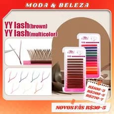 FADVAN Pestanas Coloridas YY Brown Extensão De Brasileiras Volume Profissional Ferramentas De