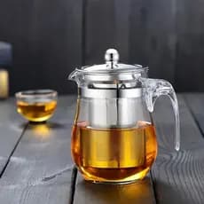 novo:Chaleira Chá Vidro Infusor 750ml Bule Chá