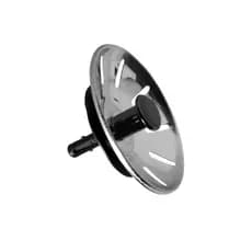 Cestinha Peneira Avulsa Inox p/Válvula Pia 4.1/2" c/Pino Plástico Preto