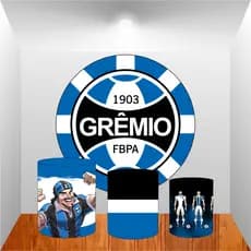 KIT PARA FESTAS, TEMA TIME AZUL SULISTA, REDONDO 1,5m DE DIÂMETRO + 3 CAPAS