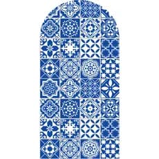 Painel de Festa Azulejo Portugues Romano na Medida de 2,00m de Alt x 1,00m de Larg Em Tecido Sublimado