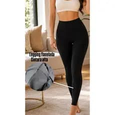Calça Legging Flanelada Grossa Leg Peluciada Forrada Por Dentro Costura Reforçada Calça Térmica