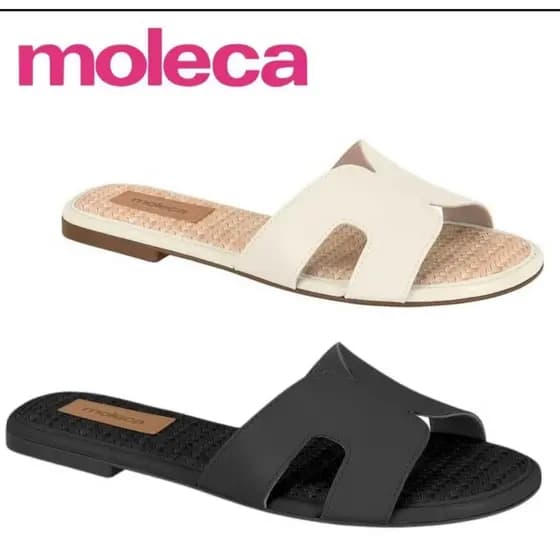 Sandália/Rasteirinha Feminina Casual Slide Confortável Moleca